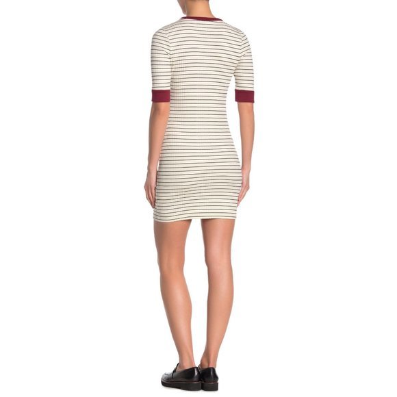 NWT Womens Size Medium Nordstrom Joie Porcelain Tayanita Striped T-Shirt Dress - Picture 2 of 4
